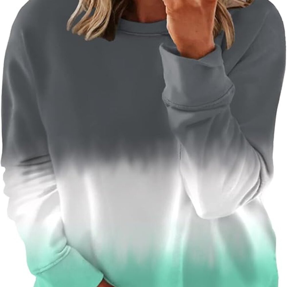 ROSRISS Plus-Size 14W, 16W Sweatshirt for Women Long Sleeve Crewneck Top Pullove